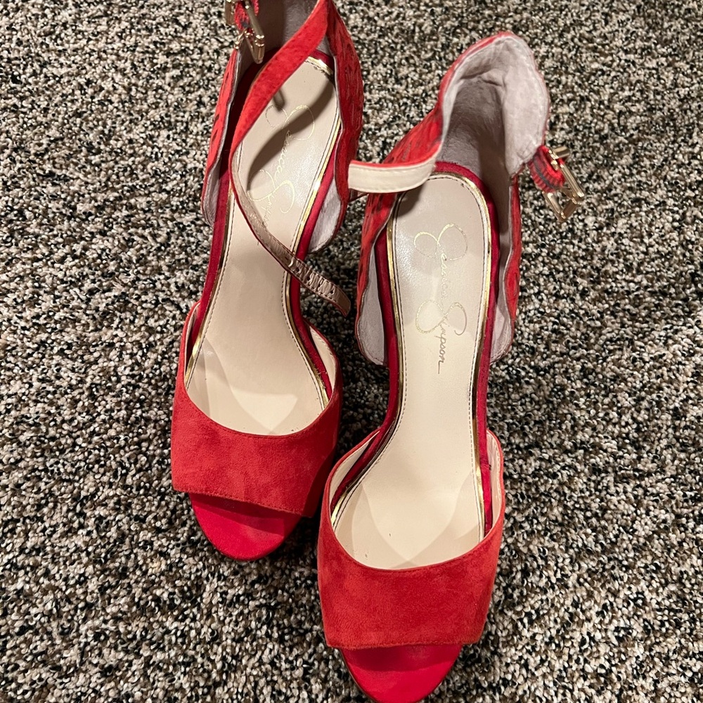 Jessica Simpson Vibrant Red Heels